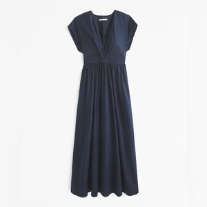NWT Abercrombie & Fitch Navy Twist-Front Dress